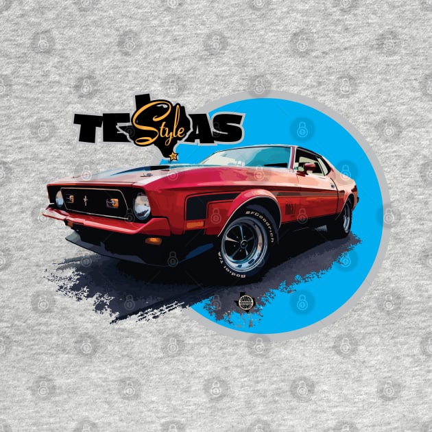 Texas Style Mustang Mach 1 Cyan by CamcoGraphics